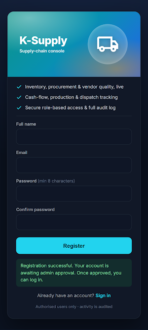 ATUMobile Supply Chain Screenshot 2