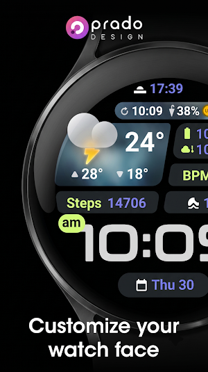 PRADO 99 Weather Watch Face Screenshot 3