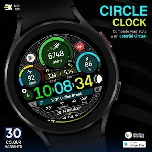 Circle Clock - Watch Face Screenshot 1