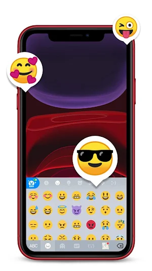 Red Phone 11 Keyboard Theme Screenshot 2