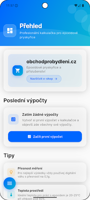 Epoxidová kalkulačka Screenshot 2