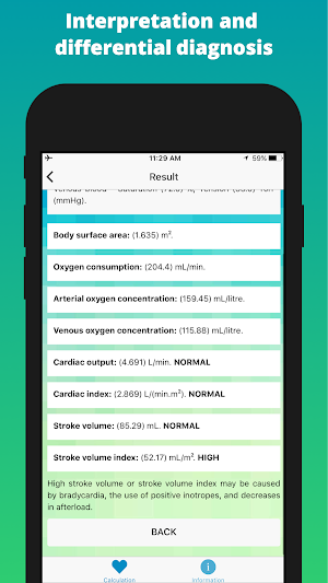 Cardiac Output & Volume Calculator: Cardiology Screenshot 3