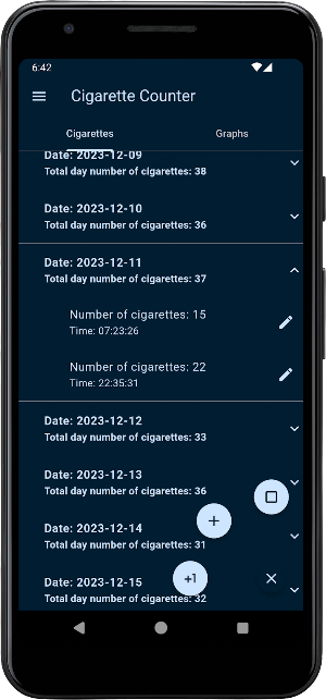 Cigarette Counter Screenshot 1