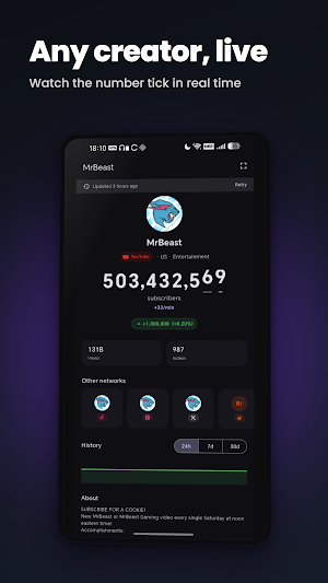 Livecounts - YT, Insta, TikTok Screenshot 0