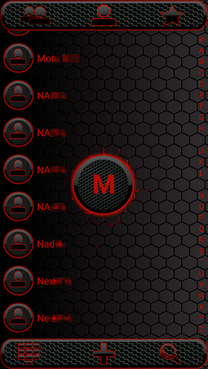 THEME DARK SPACE RED EXDIALER Screenshot 1