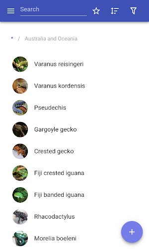 Reptiles by regions Screenshot 1
