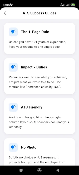 US Resume Builder: ATS Format Screenshot 2