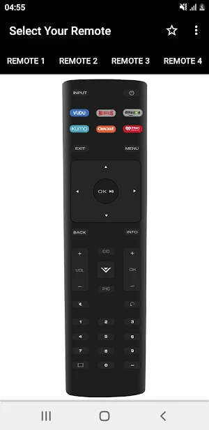 Vizio TV Remote Screenshot 1