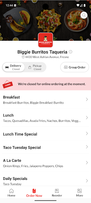 Biggie Burritos Taqueria Screenshot 1