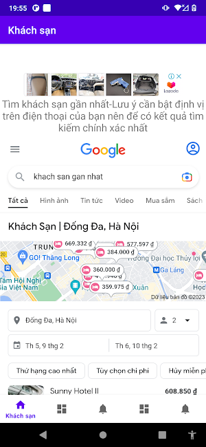 Tìm khách sạn nhà hàng gần bạn Screenshot 0
