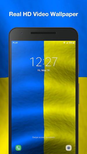 3d Ukraine Flag Live Wallpaper Screenshot 2