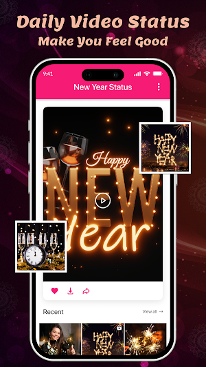 Happy New Year Video Status Screenshot 1