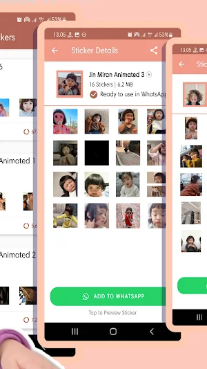 Cute Baby Korean Sticker Screenshot 1