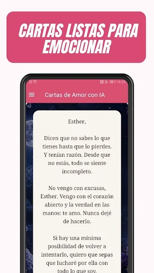 Cartas de Amor con IA Screenshot 2