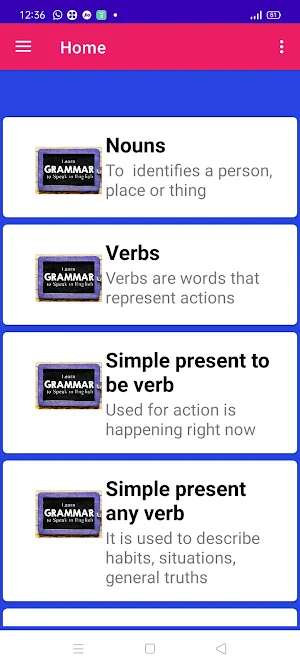 English Grammar and Speaking Screenshot 1