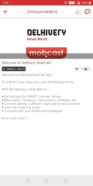 Delhivery MobCast Screenshot 1