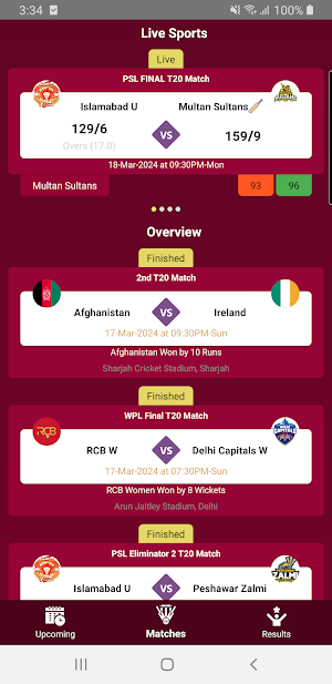 Live Sports Screenshot 1