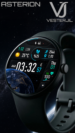 VJ-ASTERION DIGITAL WATCH FACE Screenshot 0