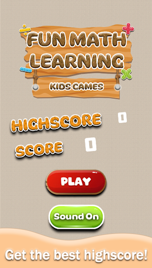 Fun Math Learning Kids Games Screenshot 0