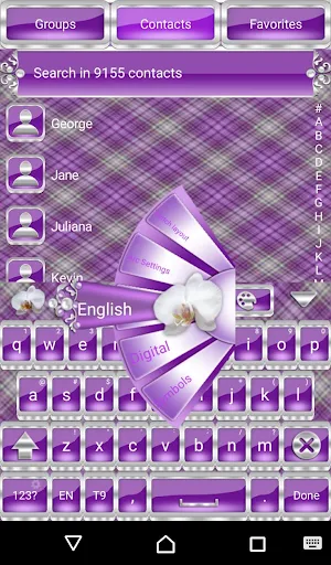 White Orchids Keyboard theme Screenshot 1