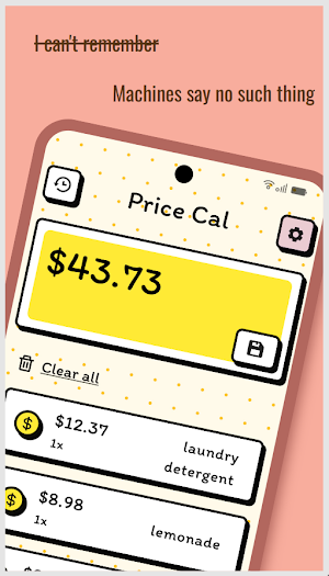Price Cal - Shopping tracker Screenshot 1