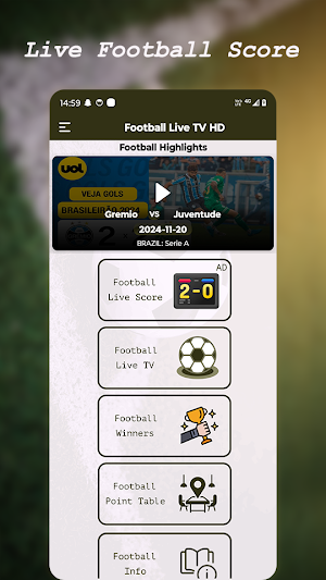 Live Football TV HD Streaming Screenshot 0