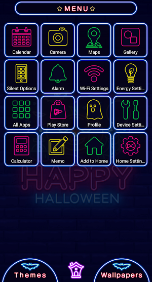 Neon Halloween Theme +HOME Screenshot 1