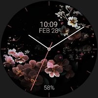 Spring bloom analog watch face