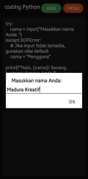 cod𝑖ng Python Screenshot 3