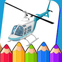 Flying helicopter coloring