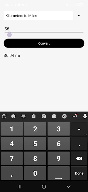 Miles to kilometer km to miles Screenshot 3