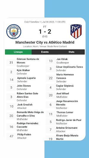 Manchester City Matches Screenshot 3