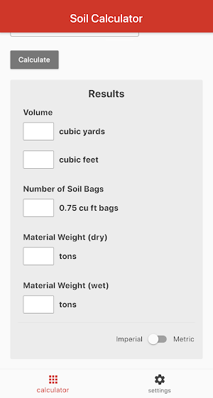 Soil Calculator Screenshot 2