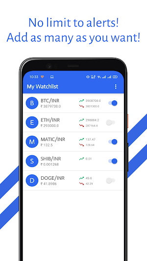 Crypto Price Alert - WazirX | No Ads Screenshot 1