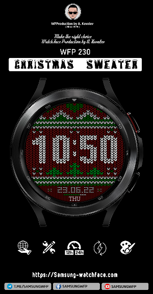 WFP 230 Sweater Watch Face Screenshot 0
