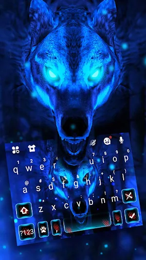 Ice Wolf 3D Keyboard Theme Screenshot 0