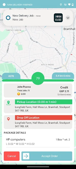IVAN DELIVERY PARTNER Screenshot 1