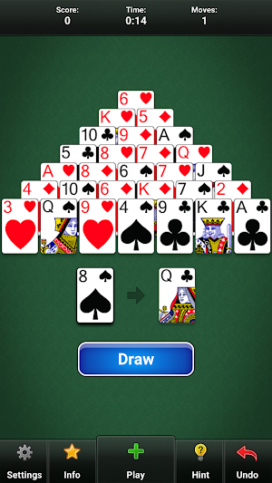 Pyramid Solitaire Screenshot 1