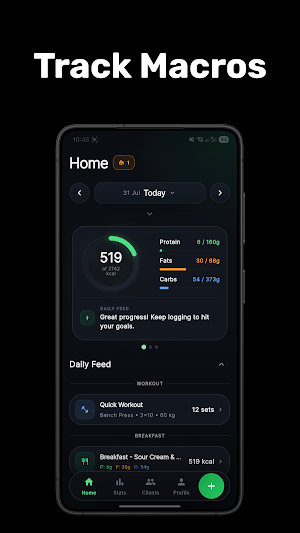 Calyx: Gym & Nutrition Tracker Screenshot 0