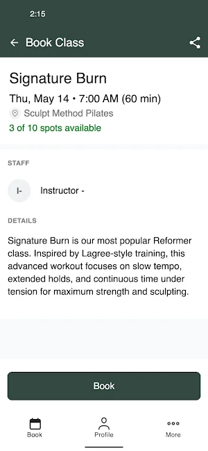 Sculpt Method Pilates Screenshot 2