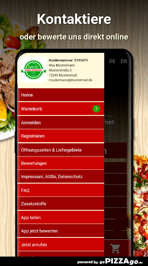 Satchi Pizza Pescara Würzburg Screenshot 2