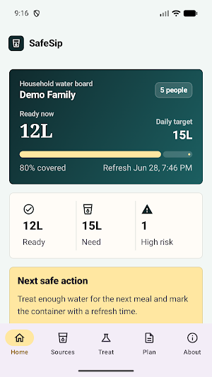 SafeSip: Water Safety Planner Screenshot 2