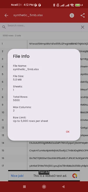 SheetFlow: Excel File Viewer Screenshot 0