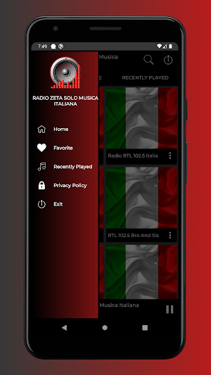 Radio Zeta Solo Musica Italian Screenshot 2