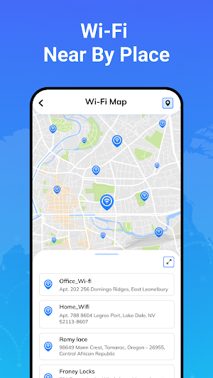 Wifi Password on Map Wifi View Screenshot 3