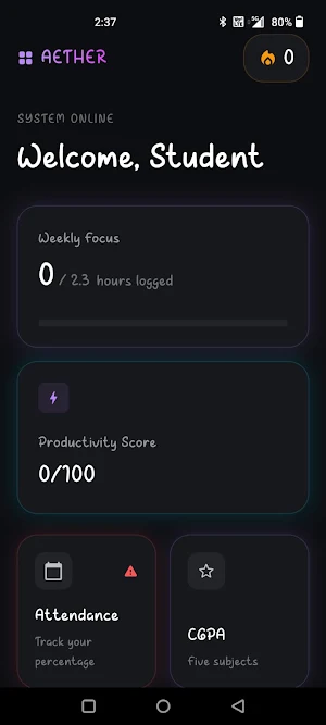 Aether - Ultimate Study Buddy Screenshot 0