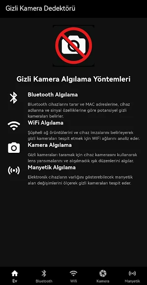 Gizli Kamera Tespit Dedektörü Screenshot 0