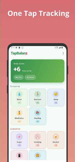 TapBalanz: Daily Body Score Screenshot 1