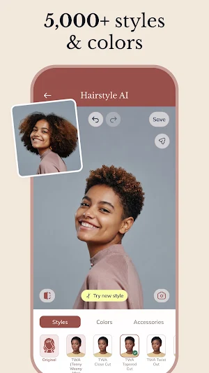 Hairstyle & Hair Color Changer Screenshot 1