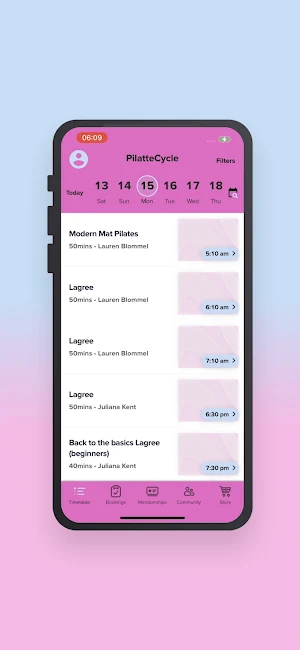 PilatteCycle Screenshot 2